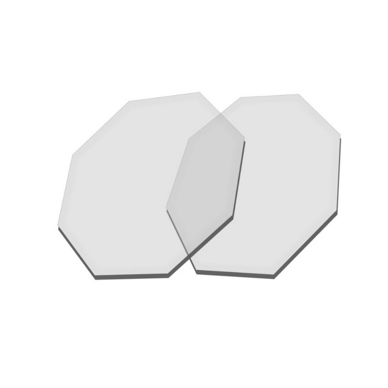 Guias Acrilicas Transparentes - Hexagonales