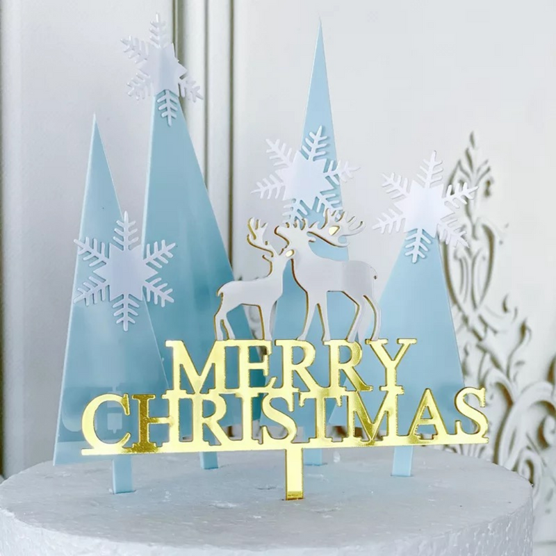 Topper Merry Christmas Renos -  Unidad - Dorado