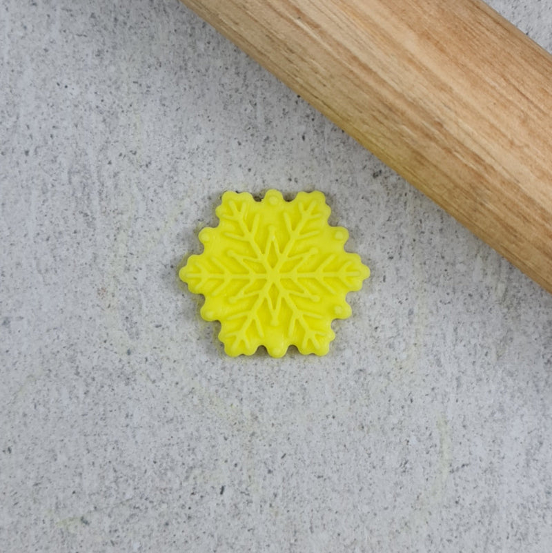 Custom Cookie Cutter - Cortador y Sello Copo de Nieve Pequeño 3D