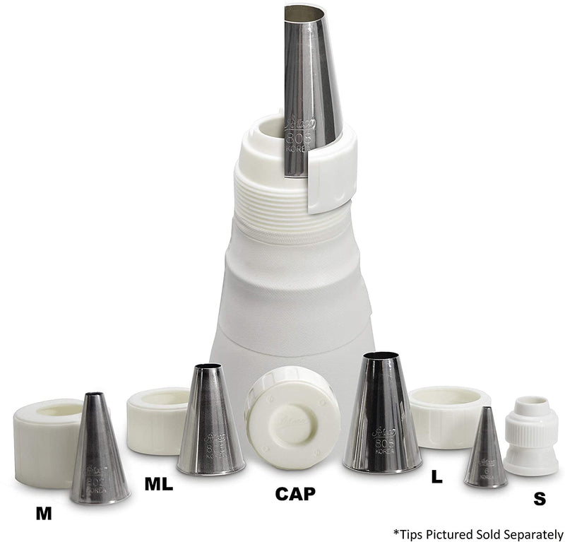Ateco - Acoplador para boquillas S, M, L, XL 7-Piezas