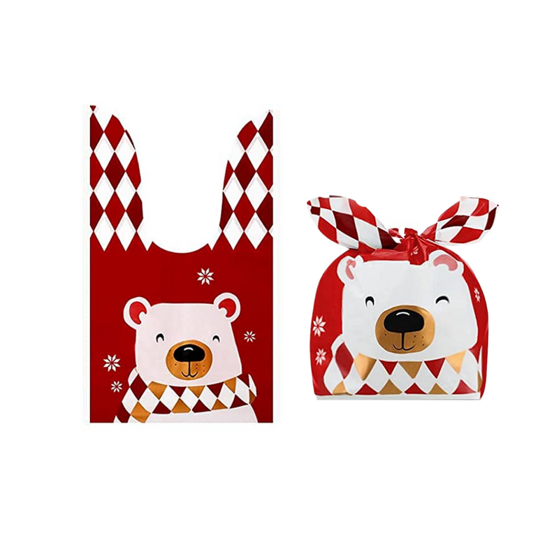 Bolsas de Navidad con Asa - Paquete de 12 Unidades