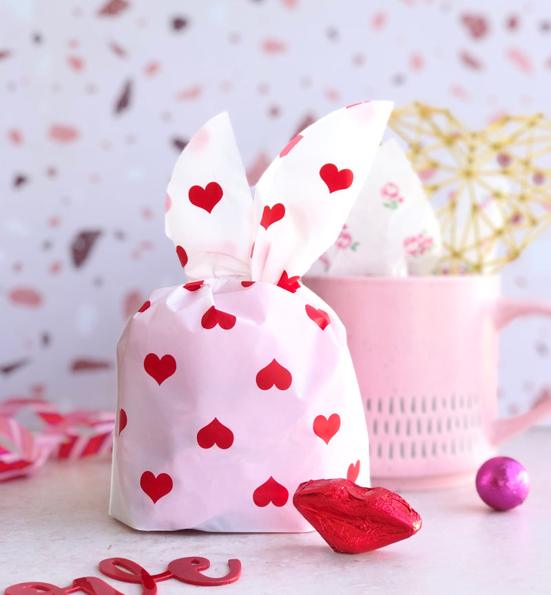 Bolsas de San Valentín con orejitas - Paquete de 10 Unidades