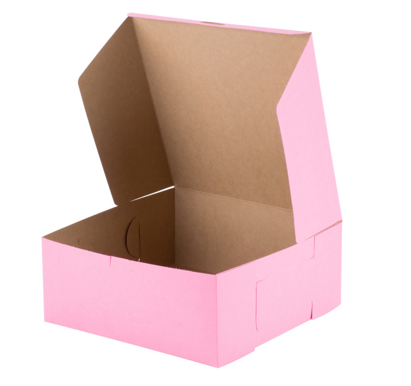 Caja para Torta, Color Rosado 30X30X12 CM